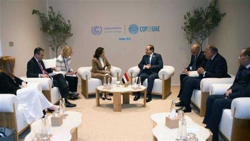 الرئيس السيسى ونائبة الرئيس الأمريكى يؤكدان الحرص على تدعيم وتعميق الشراكة الاستراتيجية