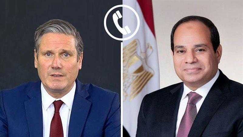 الرئيس السيسي يؤكد لرئيس وزراء بريطانيا ضرورة التوصل إلى وقف فوري لإطلاق النار بغزة